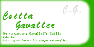 csilla gavaller business card